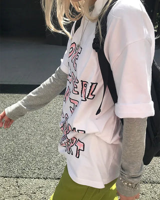 Crayon lettering T-shirt