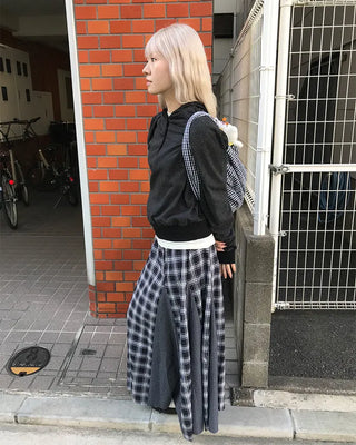 Checked Volume Tote Bag