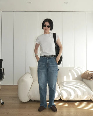Modal cropped short-sleeved T-shirt