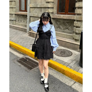 Chiffon layered mini dress