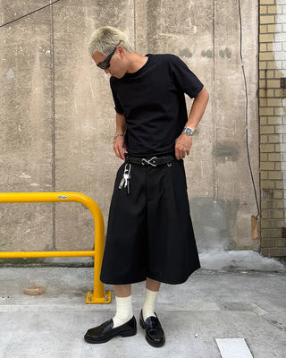 Back-band slacks Bermuda shorts