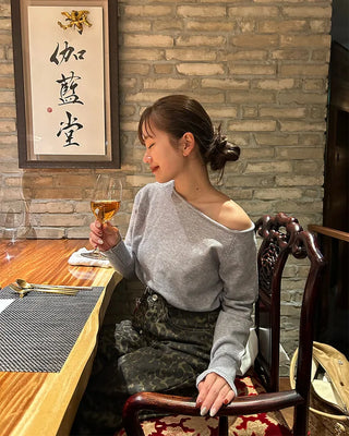 Asymmetrical Off-Shoulder Knit
