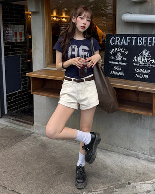 Belted shorts