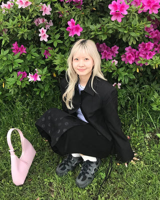 Dot Wrap Point Midi Skirt