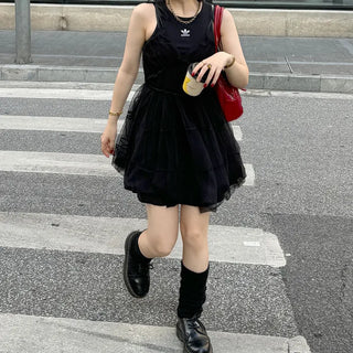 Chiffon layered mini dress