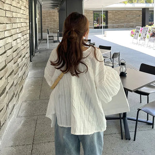 Puff-sleeve blouse
