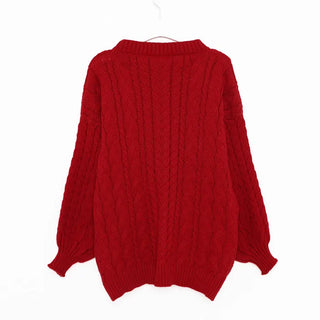 Loose-fit twisted knit