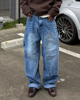 Double knee carpenter denim pants