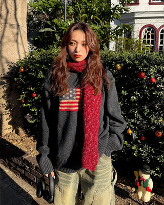 USA Flag Jacquard Knit