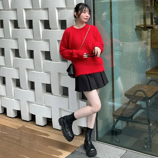 Simple raglan knit