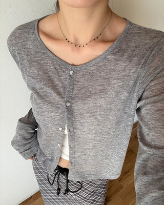 Sheer Mohair Cardigan