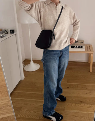 Modern Color Half-Zip Sweater