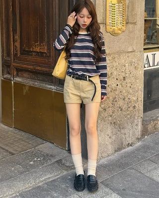Chino low-rise shorts
