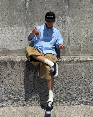 Oxford short-sleeved shirt