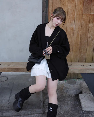 Frilled slit can-can mini skirt