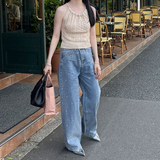 Sleeveless twist knit