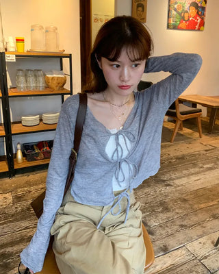 Sheer Ribbon Cardigan