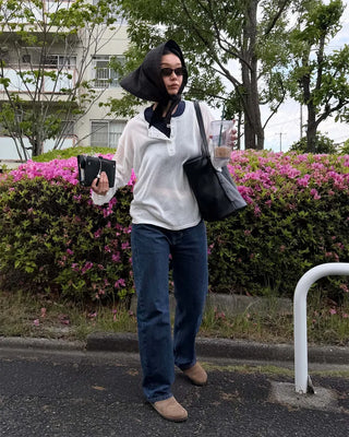 Henley neck sheer knit