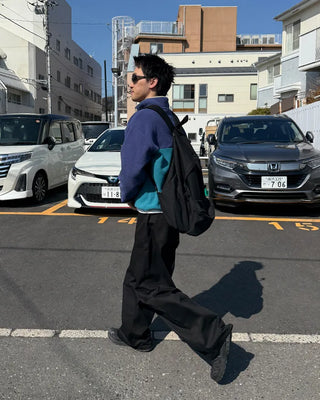 (Unisex) Two-tone fleece anorak