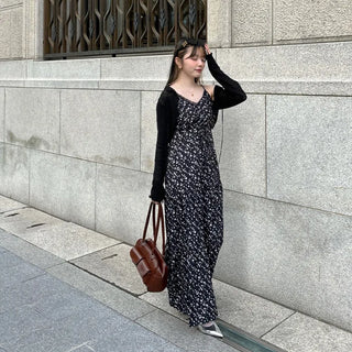 Flower Long Camisole Dress