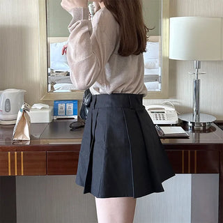 Pintuck mini skirt