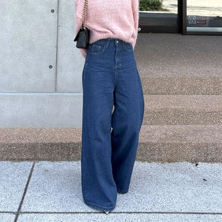 Wide-fit denim pants