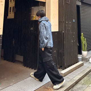 (Unisex) Washed Denim Anorak