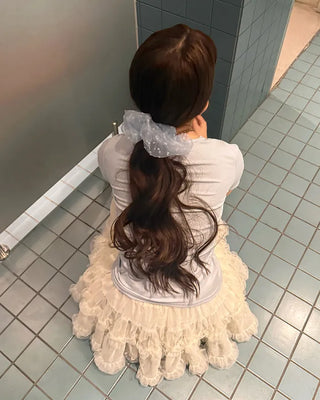 Sheer Dot Scrunchie