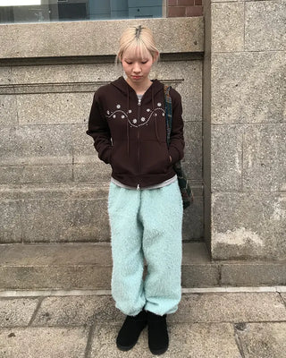 Snowflake Crop Hoodie