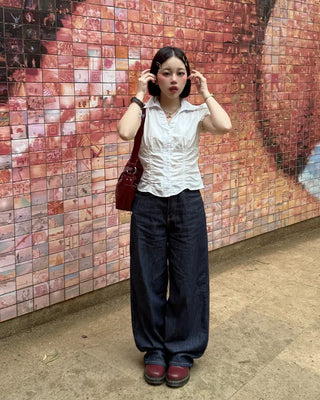 Wide selvedge denim pants