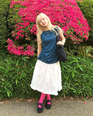 Polka Dot Round Neck Sleeveless