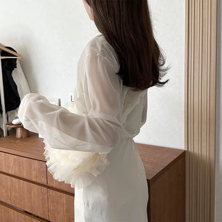 Loose-fitting sheer t-shirt