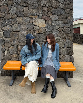 Denim pocket single jacket