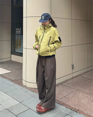 (Unisex) Wrap-design wide-leg slacks
