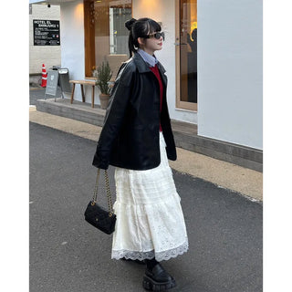 Lace long skirt