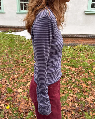 2-way striped long-sleeve T-shirt