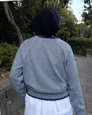 Striped round neck knit