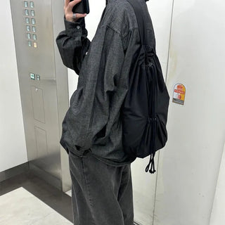 (Unisex) Oversized Denim Shirt