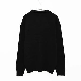 Open-collar knit