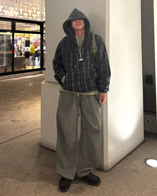 Cotton pintuck pants