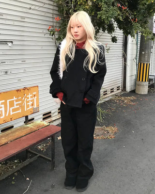 Basic straight cotton pants