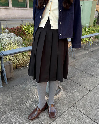 Pleated midi skirt
