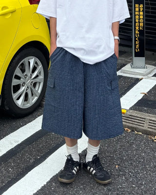 Checked Banding Cargo Pants