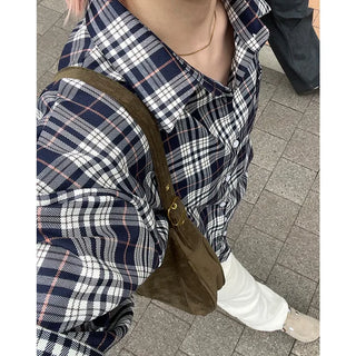 Oversized check shirt