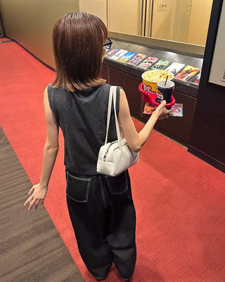 Front button knit vest