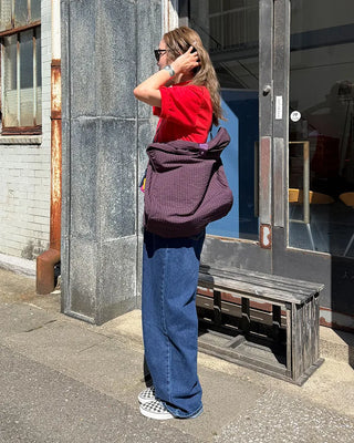 2-Way Ripple Check One-Shoulder Bag