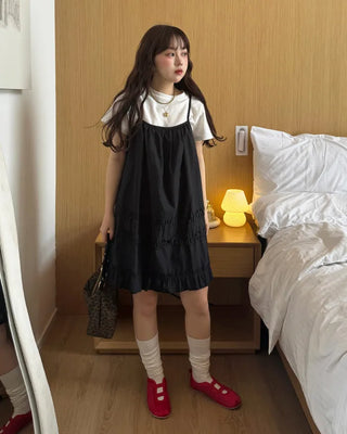 Double-line flat shoes