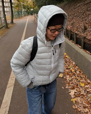 High-neck light padded jacket