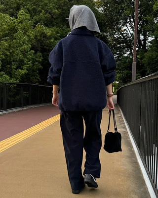 Warm Button Fleece Anorak