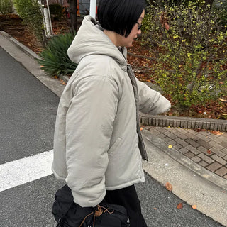 Simple Hooded Padded Jacket